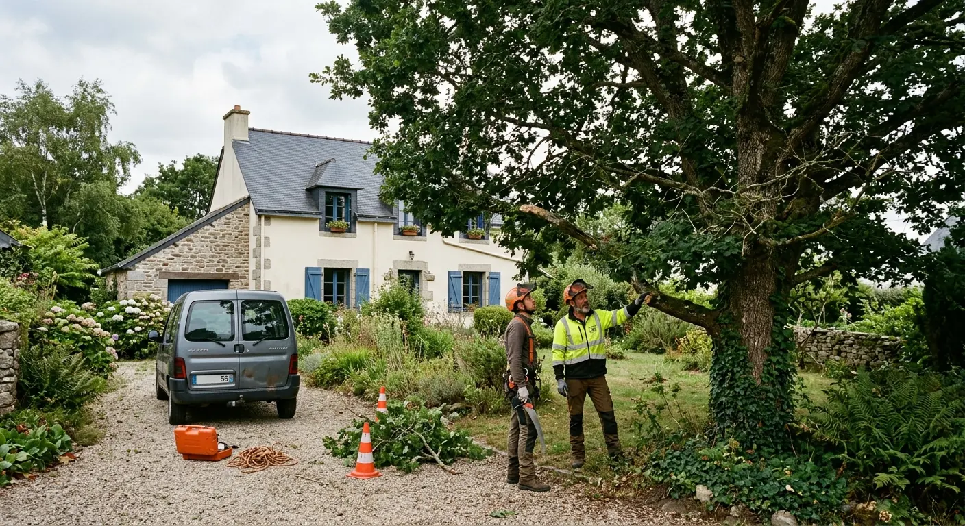 Chêne dense avant taille sanitaire