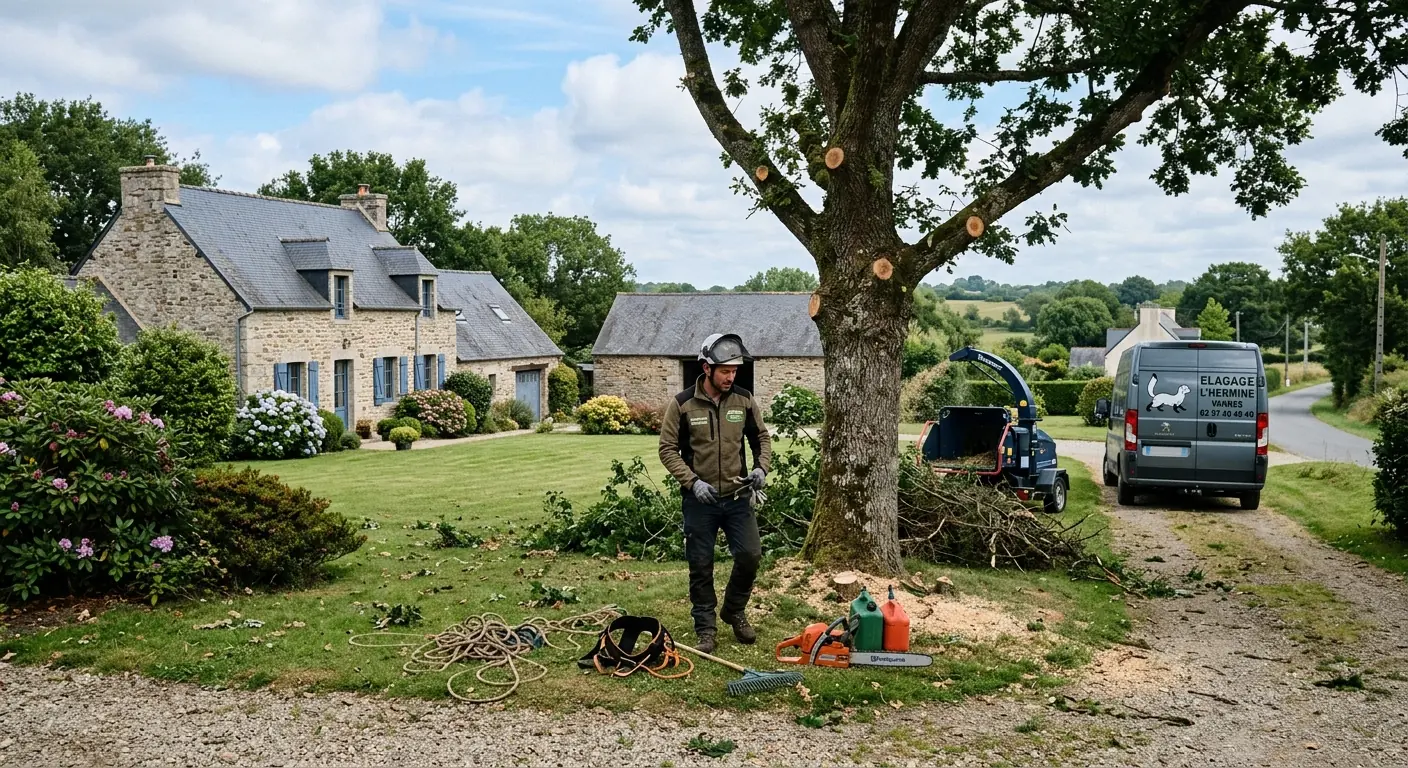 Terrain de nouveau exploitable après débroussaillage à Plescop